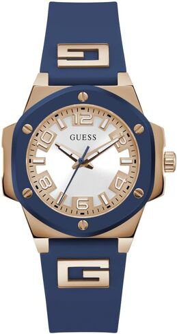 GUESS Ladies 38mm Watch - Pink Strap Pink Dial Two-Tone Case in Saudi Arabia