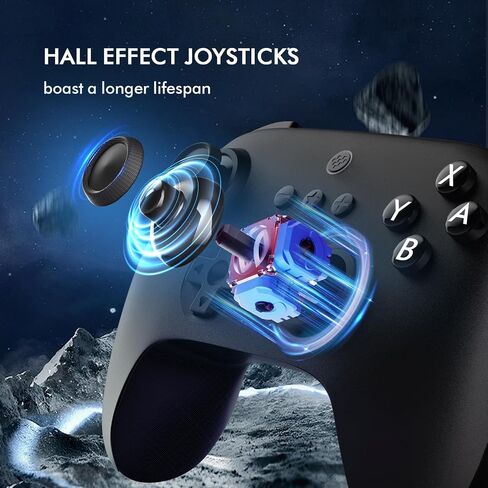 وحدة تحكم Bluetooth Ultimate 8Bitdo مع شحن Dock من أجل التبديل/التبديل 2 ، Windows Steam Deck & PC ، 2.4G اللاسلكي Pro Gamepad مع أزرار الظهر ، Hall Effect Bowsticks (Black) in Kuwait