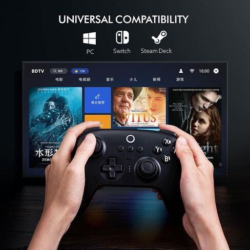وحدة تحكم Bluetooth Ultimate 8Bitdo مع شحن Dock من أجل التبديل/التبديل 2 ، Windows Steam Deck & PC ، 2.4G اللاسلكي Pro Gamepad مع أزرار الظهر ، Hall Effect Bowsticks (Black) in Kuwait