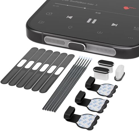 12 pcs مجموعة قابس الغبار USB C ، قابس غبار من السيليكون المضاد للسيليكون لمنفذ USB-C ، وغطاء غبار مكبر صوت iPhone ، ومكافحة الغبار من النوع C متوافق مع iPhone 15 16 Pro Max & iPad Pro ومعظم أجهزة USB-C in Saudi Arabia