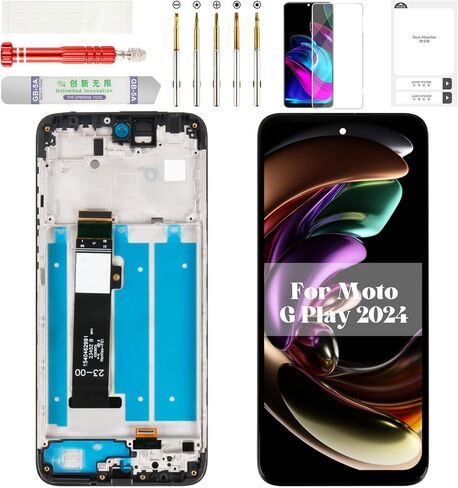 للحصول على Moto G Play 2024 استبدال الشاشة لـ Motorola Moto G Play 2024 LCD Presection Screen Digitizer for Moto G Play 2024 Display Assembly Touch with Frame XT-2413 Black in Saudi Arabia