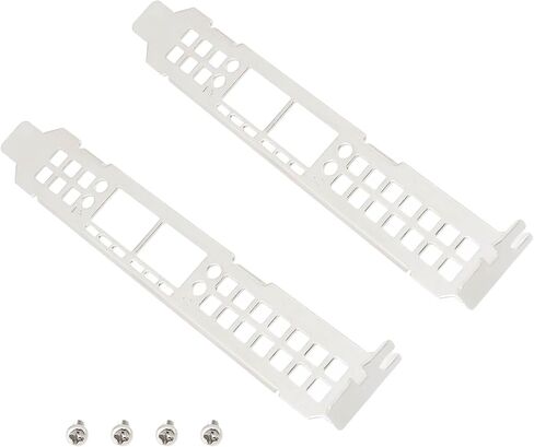 2PCs قوسين كامل أقواس SLOT SLOT SLOT BRACKETS مع مسامير 4pcs متوافقة مع Dell Mellanox Connectx-4 LX 25GBE CX4121C 20NJD SILVER in Kuwait