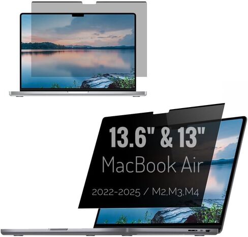 POBEN Magnetic Privacy Screen for MacBook Air 13.6″ & 13" (M4/M3/M2, 2022–2025) – Anti-Spy, Anti-Blue Light, Anti-Glare Filter in Saudi Arabia