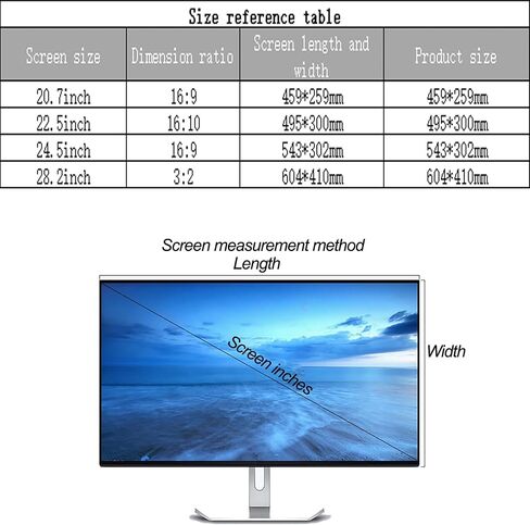 Laptop Screen Privacy Shield Filter for Diagonal 20.7-28.2 inch Computer Monitor LED Screen Computer Privacy Screen Filter Panel Anti Scratch,28.2in 3:2 in Saudi Arabia