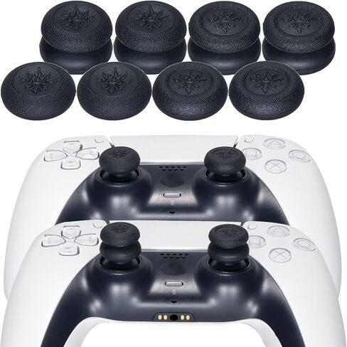 Grip Texture Silicone Skin for PS5 Controller x 2(Painting) with Pro Thumb Grips x 8 in Saudi Arabia