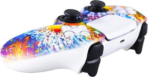 Grip Texture Silicone Skin for PS5 Controller x 2(Painting) with Pro Thumb Grips x 8 in Saudi Arabia