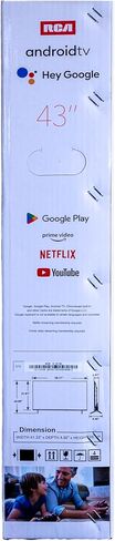 RCA 43 بوصة FHD Smart Android TV ، شاشة LED بدون إطار مع HDR10 ، Wi-Fi و Bluetooth ، مساعد Google مدمج في ، متوافق مع Alexa in Saudi Arabia