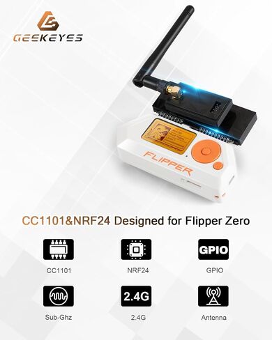 433MHz CC1101 RF Module with Antenna for Flipper Zero, SubGHz GPIO Expansion Board, Signal Booster, NRF24L01 Support for Extended Transmission & Reception Range in Saudi Arabia