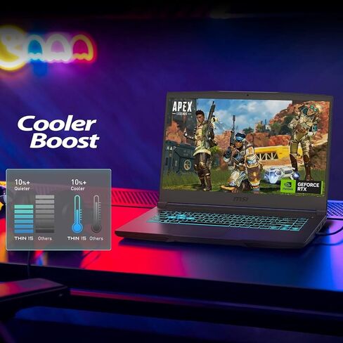 MSI Thin 15 B13VE-1697CA 15.6" 144Hz Gaming Laptop Intel® Core™ i5-13420H RTX 4050 16GB 512GB NVMe SSD Win11 in Saudi Arabia