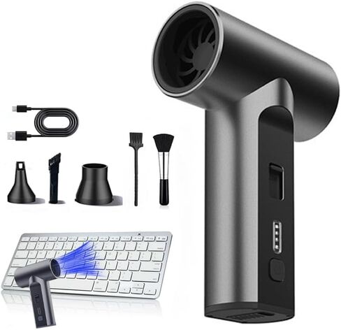 Compressed Air Duster 110000 RPM Electric Air Duster, Reusable no Canned Keyboard Cleaner for Office, Cordless Air Duster for Computer/Car in Saudi Arabia