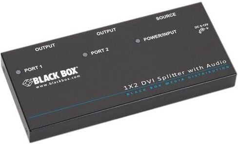Black Box Corp AVSP-DVI1x2 1 x 2 DVI-D Splitter مع Audio و HDCP Black Box Corporation AVSP-DVI1x2 in Saudi Arabia