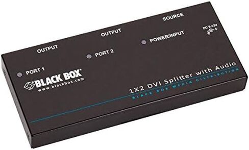Black Box Corp AVSP-DVI1x2 1 x 2 DVI-D Splitter مع Audio و HDCP Black Box Corporation AVSP-DVI1x2 in Saudi Arabia