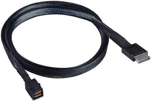PCIe Oculink SFF-8611 4i to Mini SAS SFF-8643 Internal Server Cable – 12Gbps High-Speed Data Transmission | 32AWG (39.37, Inches) in Saudi Arabia