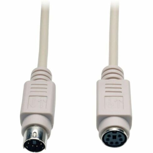 Tripp Lite بواسطة Eaton P222-050 PS/2 Keyboard & Mouse Extension Cable ، Mini-Din6 M/F ، 50 FT (15.24 M) Beige ، EMI/RFI ، حزمة Cloud Care Pre-Configured مؤهلة (10 حزمة) in Kuwait