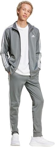 adidas Men's Size Basic 3-Stripes Tricot Track Suit, Ink/White, Large/Tall in Saudi Arabia