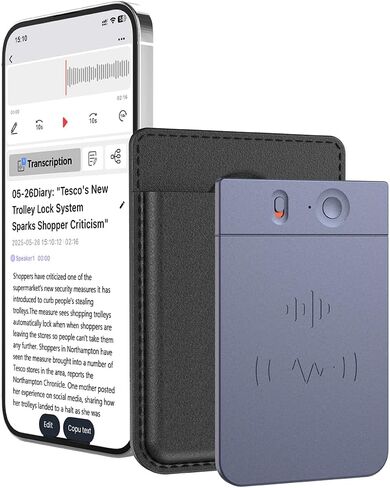 AI Recorder Note Trans Device App Control Transcription Transcription 112 Languages ​​Grabadora de Voz لعقد اجتماعات المحاضرات تدعو الحالة المغناطيسية 64 جيجابايت (الأزرق) in Saudi Arabia