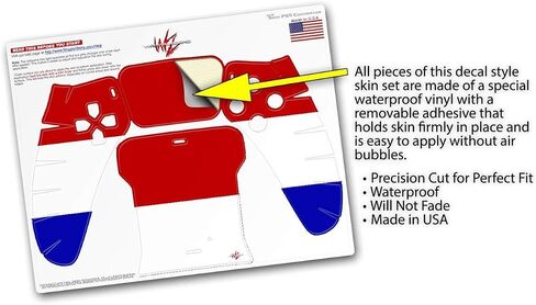 WraptorSkinz Skin Wrap compatible with Sony PS5 DualSense Controller Red White and Blue (CONTROLLER NOT INCLUDED) in Saudi Arabia