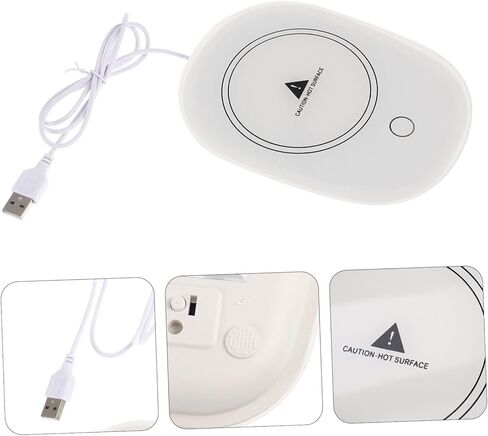 Ciieeo USB Coffee Mug Warmer with Auto Thermostat Heating Coaster for Office Home Use Safe Material Low Power Consumption for Milk Water Beverages in Kuwait