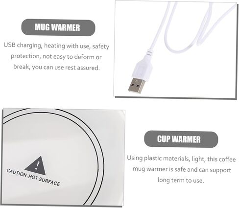 Ciieeo USB Coffee Mug Warmer with Auto Thermostat Heating Coaster for Office Home Use Safe Material Low Power Consumption for Milk Water Beverages in Kuwait