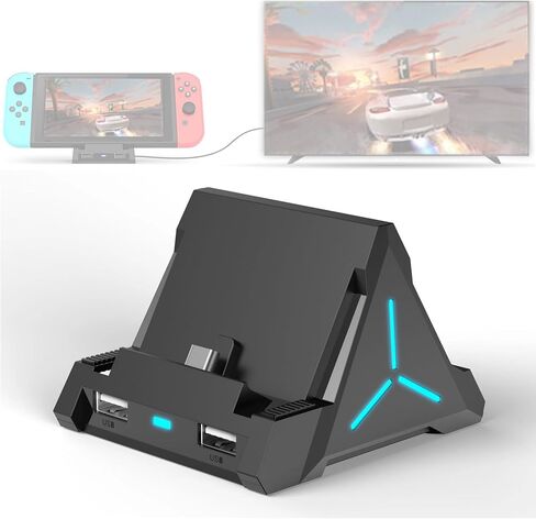 Dock Fits Nintendo Switch Dock, Portable 4K HDMI TV Dock Docking Station for Switch OLED with Type-C and USB Port in Saudi Arabia