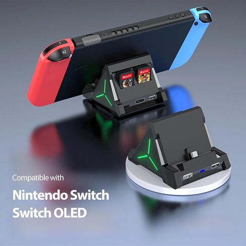 Dock Fits Nintendo Switch Dock, Portable 4K HDMI TV Dock Docking Station for Switch OLED with Type-C and USB Port in Saudi Arabia