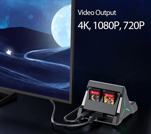 Dock Fits Nintendo Switch Dock, Portable 4K HDMI TV Dock Docking Station for Switch OLED with Type-C and USB Port in Saudi Arabia