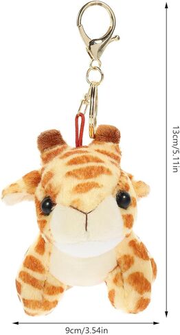 Toyvian Giraffe Keychains Plush Animals Keyring Stuffed Pet Animals Keychain Charm Handbag Pendant for Bag Purse Wallet in Saudi Arabia