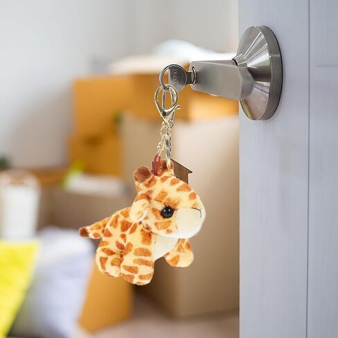 Toyvian Giraffe Keychains Plush Animals Keyring Stuffed Pet Animals Keychain Charm Handbag Pendant for Bag Purse Wallet in Saudi Arabia