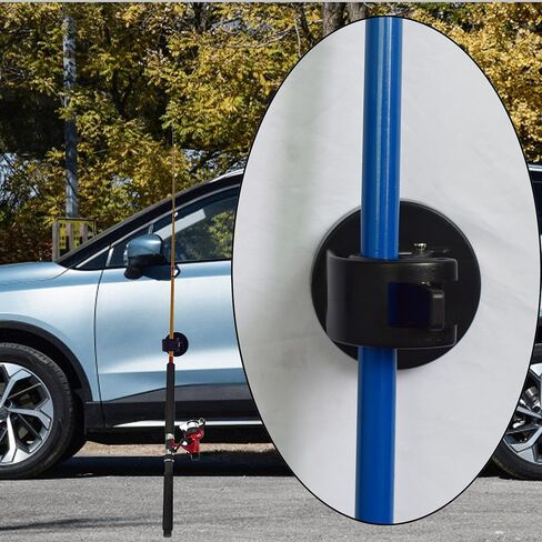 YYST Magnetic Fishing Rod Car Stand, Portable Outdoor Fishing Rod Storage Rack, Car Pole Fly Fishing Pole Holder with Rubber- Coated Magnets (2) in Saudi Arabia