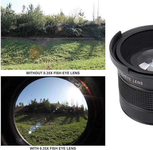 52MM Deluxe Lens Kit Included .35X FishEye Lens + Wide Angle Lens with Macro + 2X Telephoto Lens & Cleaning Kit for Nikon D3200,D3000 D5300 D5000 D5200 D3300 D90 D80 D40 D40X D70 in Saudi Arabia