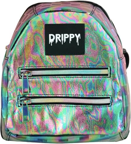 Mini Rave Hydration Pack - حقيبة ظهر للنساء والرجال - 1.5L LEAKPRAINT PLADDER - أساسيات وملحقات هذيان - حزمة Hydro لموسيقى و EDM - SLICK OIL SLICK in Saudi Arabia