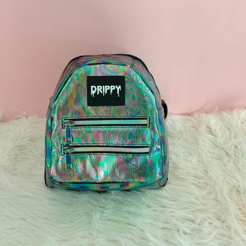 Mini Rave Hydration Pack - حقيبة ظهر للنساء والرجال - 1.5L LEAKPRAINT PLADDER - أساسيات وملحقات هذيان - حزمة Hydro لموسيقى و EDM - SLICK OIL SLICK in Saudi Arabia