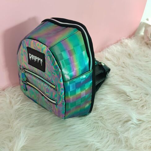 Mini Rave Hydration Pack - حقيبة ظهر للنساء والرجال - 1.5L LEAKPRAINT PLADDER - أساسيات وملحقات هذيان - حزمة Hydro لموسيقى و EDM - SLICK OIL SLICK in Saudi Arabia