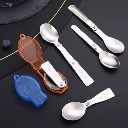 3pcs ملاعق فضية قابلة للطي لـ Thermos funtainer food jar 16 أوقية ، بديلة من الصلب غير القابل للطي للملعقة المعدنية المعدنية التي تقدم ملعقة متوافقة مع الجرار الغذائية المعزولة in Saudi Arabia