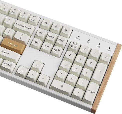 Keychron K10 HE QMK Wireless Gaming Custom Mechanical Keyboard, 2.4 GHz/Bluetooth/Wired Full-Size Hot-Swappable Programmable RGB Backlit Gateron Magnetic Switches for Mac Windows, Wood Frame-Black in Saudi Arabia