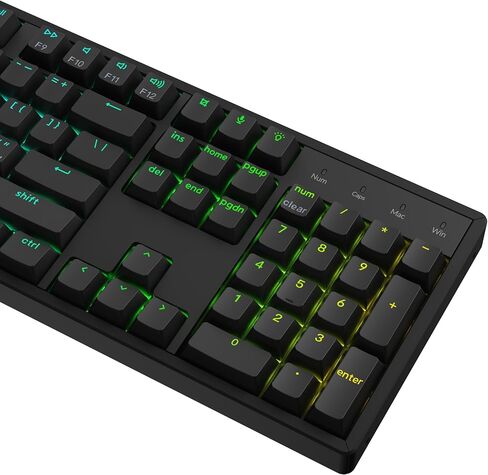 Keychron K10 He QMK اللاسلكي ألعاب مفاتيح ميكانيكية مخصصة ، 2.4 جيجا هرتز/بلوتوث/سلكية سلكية كاملة الحجم قابلة للبرمجة قابلة للبرمجة RGB مفاتيح مغناطيسية Gateron لنوافذ MAC ، إطار الخشب الأسود in Saudi Arabia