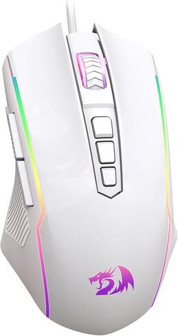 Redragon Gaming Mouse ، فأر ألعاب سلكية مع إضاءة RGB الخلفية ، 8000 نقطة في البوصة قابلة للتعديل ، الماوس مع 9 أزرار ماكرو قابلة للبرمجة وزر النار ، يدعم البرمجيات مفاتيح DIY ، M910-K in Saudi Arabia