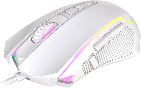 Redragon Gaming Mouse ، فأر ألعاب سلكية مع إضاءة RGB الخلفية ، 8000 نقطة في البوصة قابلة للتعديل ، الماوس مع 9 أزرار ماكرو قابلة للبرمجة وزر النار ، يدعم البرمجيات مفاتيح DIY ، M910-K in Saudi Arabia