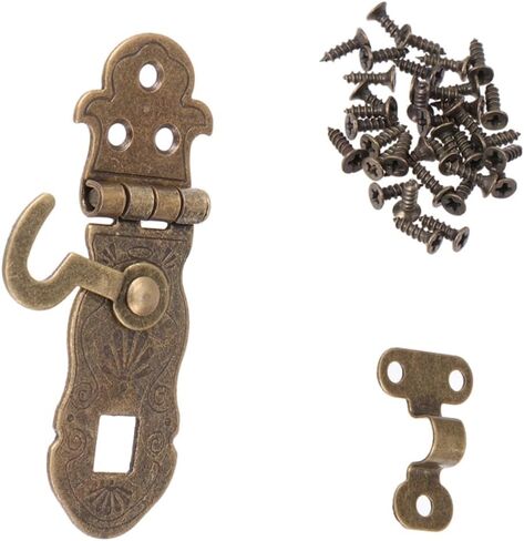 Homoyoyo 4PCS Retro Nottro Lock Hasps Vintage Latch Buckle لمجلات دفتر المجلات وصناديق المجوهرات سهلة التثبيت لمشاريع المكاتب المنزلية والحرف اليدوية in Kuwait