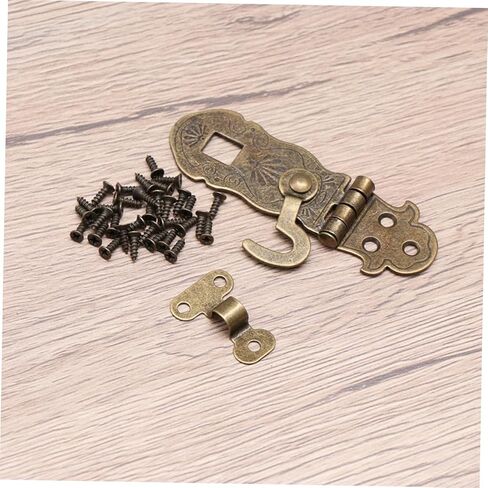 Homoyoyo 4PCS Retro Nottro Lock Hasps Vintage Latch Buckle لمجلات دفتر المجلات وصناديق المجوهرات سهلة التثبيت لمشاريع المكاتب المنزلية والحرف اليدوية in Kuwait