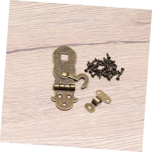 Homoyoyo 4PCS Retro Nottro Lock Hasps Vintage Latch Buckle لمجلات دفتر المجلات وصناديق المجوهرات سهلة التثبيت لمشاريع المكاتب المنزلية والحرف اليدوية in Kuwait