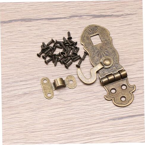 Homoyoyo 4PCS Retro Nottro Lock Hasps Vintage Latch Buckle لمجلات دفتر المجلات وصناديق المجوهرات سهلة التثبيت لمشاريع المكاتب المنزلية والحرف اليدوية in Kuwait