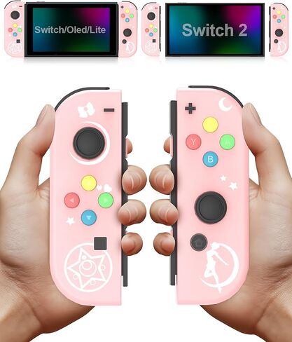 وحدة تحكم تبديل Zeulkex ، وحدات تحكم لاسلكية للمفتاح 2 ، OLED ، Lite ، L R joypads تدعم السترة ذات 6 محاور ، الاستيقاظ ، تأثير القاعة بدون عصا التحكم ، التحكم في الحركة ، لقطة الشاشة ، الاهتزاز المزدوج ، الوردي الفاتح in Saudi Arabia
