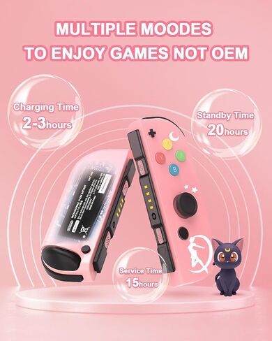 وحدة تحكم تبديل Zeulkex ، وحدات تحكم لاسلكية للمفتاح 2 ، OLED ، Lite ، L R joypads تدعم السترة ذات 6 محاور ، الاستيقاظ ، تأثير القاعة بدون عصا التحكم ، التحكم في الحركة ، لقطة الشاشة ، الاهتزاز المزدوج ، الوردي الفاتح in Saudi Arabia