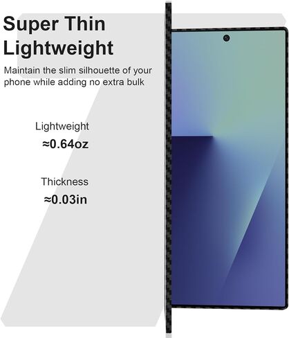 حالة رقيقة من ألياف الكربون رقيقة 1500D متوافقة مع Samsung Galaxy Z Fold 7 ، يدعم غطاء الألياف Zible Z Fiber 7 الشحن اللاسلكي ، Twill اللون الأسود الأسود غير اللامع [غير مطبوع] in Saudi Arabia