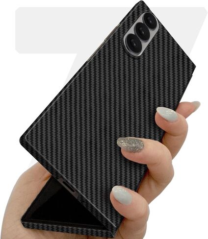حالة رقيقة من ألياف الكربون رقيقة 1500D متوافقة مع Samsung Galaxy Z Fold 7 ، يدعم غطاء الألياف Zible Z Fiber 7 الشحن اللاسلكي ، Twill اللون الأسود الأسود غير اللامع [غير مطبوع] in Saudi Arabia