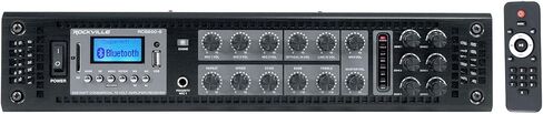 Rockville RCS350-6 350 واط 6 منطقة 70 فولت تجاري/مطعم باقة/Bluetooth مع (12) WET-40B 4 "مكبرات صوت سوداء دوارة أسود in Saudi Arabia