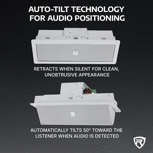 Rockville LUX Stealth D4 Pair, Motorized Flush-Mount Dual 4" Speakers, Auto-Tilt Technology, 20mm Silk Dome Tweeter, Wall Controller, Perfect for Home Theater & Commercial Applications in Saudi Arabia