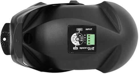 Rockville (6) D4-70 Black Dual 4 "70V Commercial/Restaurant Wall Mount Speakers in Saudi Arabia