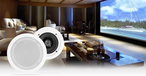 Rockville RPA60BT Home Theater Receiver Amp+(8) 5.25" White Ceiling Speakers+Sub in Saudi Arabia